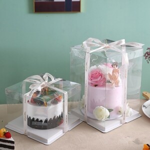 투명 사각 케이크 포장 박스 케이스 꽃 플라워 부케 선물 상자